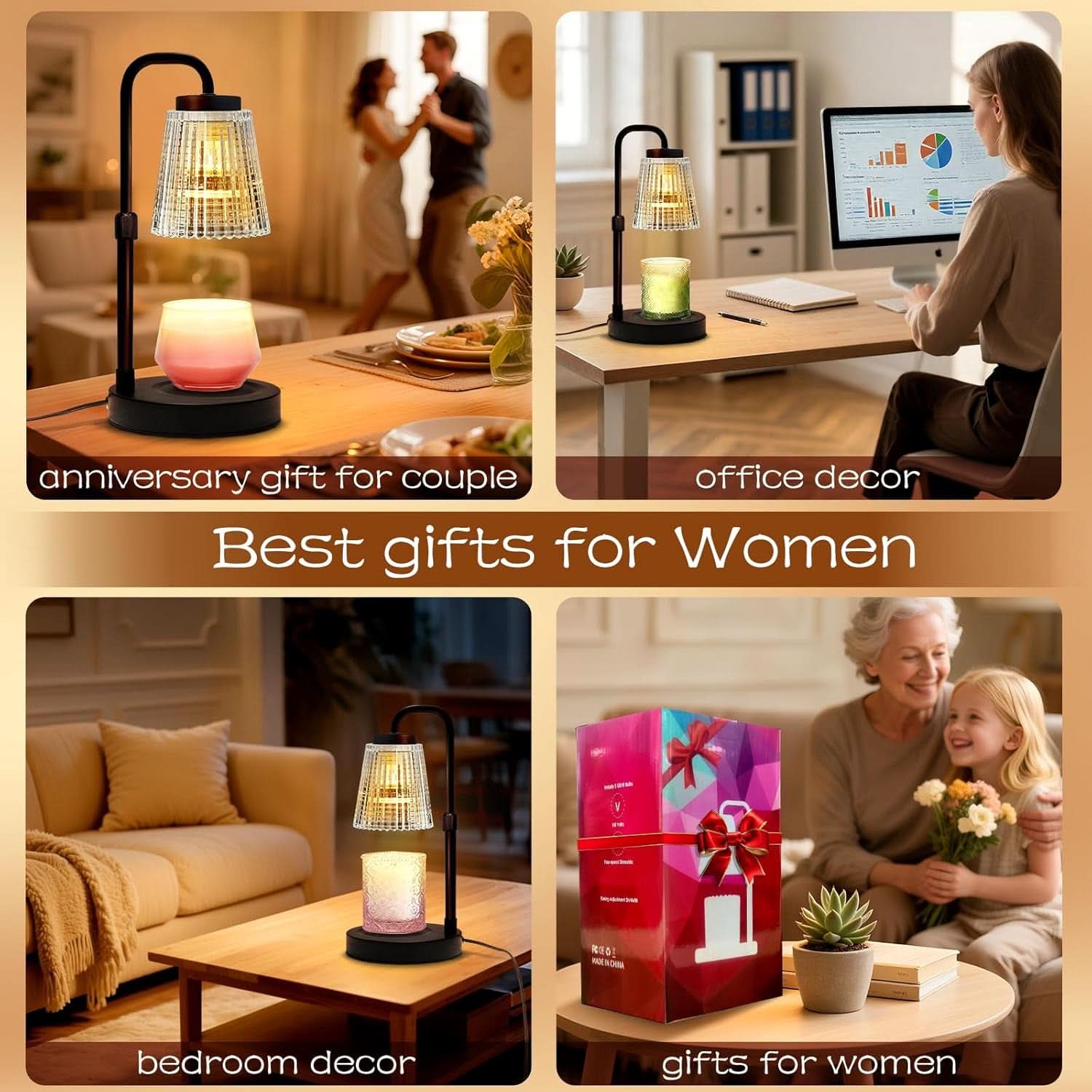 Adjustable Candle Warmer Lamp With Timer For Scented Candles